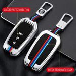 Generic Coque Clé Voiture Toyota Premium Argent + Porte-Clés - image 4