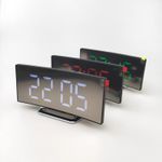 product_image_name-Generic-Réveil Numérique LED Incurvé - Effet Miroir - Température & Snooze-3