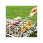 product_image_name-Generic-Panier à Grillades N Acier Inoxydable De Qualité Supérieure Avec Poignée En Bois – Idéal Pour Le Poisson, Les Légumes, Les Steaks, Les Crevettes-1