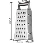 Generic Râpe de Cuisine en Acier Inoxydable – 4 Faces Multifonction - image 2