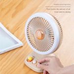 product_image_name-Generic-Ventilateur De Bureau Avec Lumière LED, Flux D'air Silencieux à Vitesse V        TRariable, Fonctionne Sur Batterie Rechargeable-2