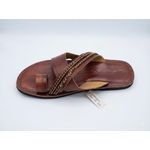 Sandale cuir véritable brides croisées 