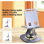 Generic Ajustement 720° du porte-téléphone portable en acier doux pour mobile pliable