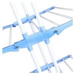 product_image_name-Generic-Séchoir à Linge Pliable - 3 Niveaux Réglables - Grande Capacité Avec Roues - Bleu-6