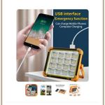 product_image_name-Generic-Projecteur LED solaire multifonction avec port USB – Lampe rechargeable & Power Bank-3