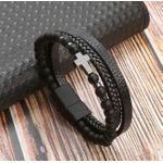 product_image_name-Fashion-Bracelet multi-couches homme - Croix & perles noires-1