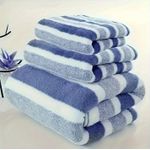 product_image_name-Generic-Ensemble De 3 Serviettes De Bain Douces, Design à Rayures Modernes, Serviettes Super Absorbantes Et à Séchage Rapide-6