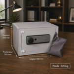 Generic Mini Coffre-fort Numérique Haute Sécurité pour Maison et Bureau -GRIS - image 2