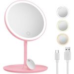 product_image_name-Generic-Agréable Miroir De Maquillage LED De Bureau Avec Lumière-1