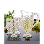 Generic Carafe avec 6 Verres - Service à Boisson en Verre Transparent - image 5