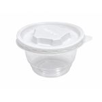 Pot transparent pp 100 ml ,fermeture blanche