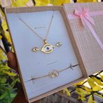 product_image_name-Fashion-Bijoux chaîne femme fatima doré 3en1 chaîne bracelet pendentif ensemble bijoux accessoire femme inox luxe mode stylé femme cadeau femme coffret cadeau anniversaire femme fête mere Saint Valentin Mariage amour cœur -2