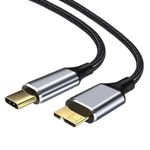 Generic Câble Disque Dur Externe USB-C vers Micro-B USB 3.0 - Haute Vitesse - Cordon Tressé Renforcé - image 2