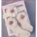 ACCESSOIRES BÉBÉ – BARETTE+CHAUSSETTE