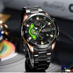 Curren Montre Homme De Luxe En Acier Noir