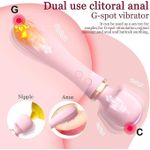 product_image_name-Generic-3-in-1 Heating Vibrator  Wand Massage Toy for Female  10 speed Dual Stimulation Vibrator with Lingerie Free Gift-4