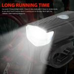 Generic Bicycle 3 Mode LED Front & 5 USB Tail Light Combo Front Rear Light (Black, Red) - image 4