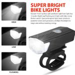 Generic Bicycle 3 Mode LED Front & 5 USB Tail Light Combo Front Rear Light (Black, Red) - image 5