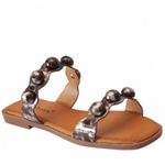 product_image_name-Stephan-Sandales Plates Nu-Pieds À Clous - Marron-1