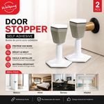 Butée de porte auto-adhésive magnétique – Lot de 2 pièces
