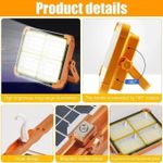 product_image_name-Generic-Lampe De Travail Rechargeable à LED 150 W, Projecteur Solaire Portable Avec Batterie 12500 MAh, Construction à Quatre Modes Solaire D'urgence Pour Camping, Réparation De Voiture-2