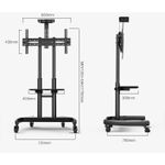 product_image_name-Generic-Support Mural Tv  Mobile Avec Roulette De 32 A 100 Pouces EN ACIER-1