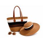 Generic Ensemble Sac de Plage et Chapeau Large Bord – Style Été Élégant