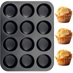 Generic Moule à 12 Cupcake/Muffins En Métal Ø 6.50 Cm