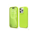 Coque en silicone compatible à IPhone 15 pro avec  2 anti chocs 5D vert 