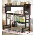 product_image_name-Generic-Égouttoir à vaisselle de grande capacité - Multifonction,Noir-4