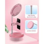 Generic Lampe D'appoint De Bureau Pliable Avec Miroir De Maquillage -Rose - image 3