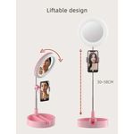 Generic Lampe D'appoint De Bureau Pliable Avec Miroir De Maquillage -Rose - image 5