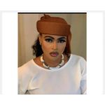 Foulard chapeau-marron 