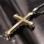 product_image_name-Fashion-Hommes Bijoux Golden Cross Diamond Necklace-1