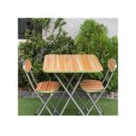 Generic Mini Table Pliante + 2 Chaises Marron - image 2