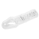 Generic Gaine stimulante texturée transparente avec picots et anneau - image 4