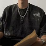 product_image_name-Fashion-Collier Homme Croix En Titane à Double Couche-3