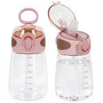 product_image_name-ShebSheb-Bouteille d’eau de 400 ml avec paille, sans BPA, légère, gourde pour enfants avec poignée et large ouverture, étanche, convient aux garçons, filles et adultes-1