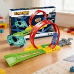 Circuit de Voiture à Éjection Rapide avec Looping 360° – Piste de Course DIY Multi-Rotation pour Enfant