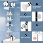 Generic Etagère D'angle de douche d'angle télescopique à 4 niveaux. - image 4