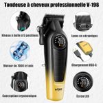 VGR KIT DE 2 TONDEUSES A CHEVEUX SANS FIL AFFICHAGE LED - image 3