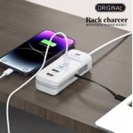 Generic Station de Charge Rapide 66W - Hub Secteur Multi-Ports 2x USB & 2x Type-C - Prise US Blanc - image 6