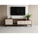 Generic Table TV Élégance Bois & Crème – Style Contemporain - image 2