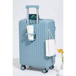 Generic Valise de voyage cabine  bleue/size 20 avec port usb et support de mugg