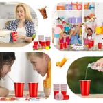 product_image_name-Generic-Lot De 50 Gobelets Réutilisables En Plastique Rouge-3