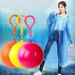product_image_name-Generic-Poncho de Pluie Jetable avec Porte-Clés Boule – Pratique & Compact -  Rouge-3
