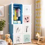 Commode modulable 8 cubes blue