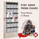 Generic 24 Pockets Door Hanging Bag Storage Bag Shoe Storage Bag Multi-layer Grid Storage Hanging Bag - image 2