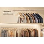 product_image_name-Generic-Cintre En Bois Bambou. Lot De 10 Cintres Antiglisses Avec Crochet Pivotant à 360°.-1