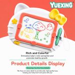Generic Tablette de Dessin Magnétique Enfant Chat Mignon – Tableau d'Écriture Effaçable Réutilisable avec Stylet – A26 - image 4